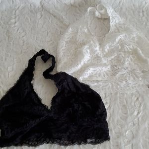 Set of 2 Aerie lace bralettes